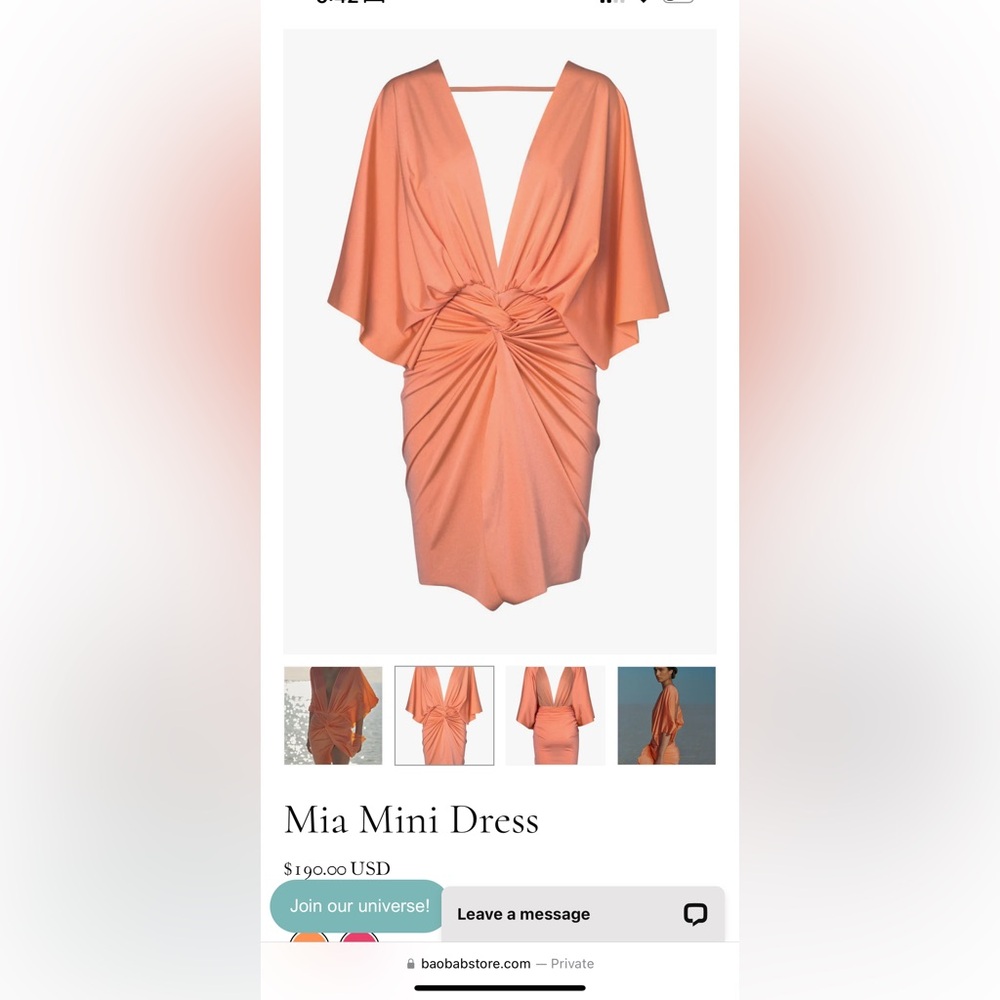 Beautiful Baobad dress, just one use.